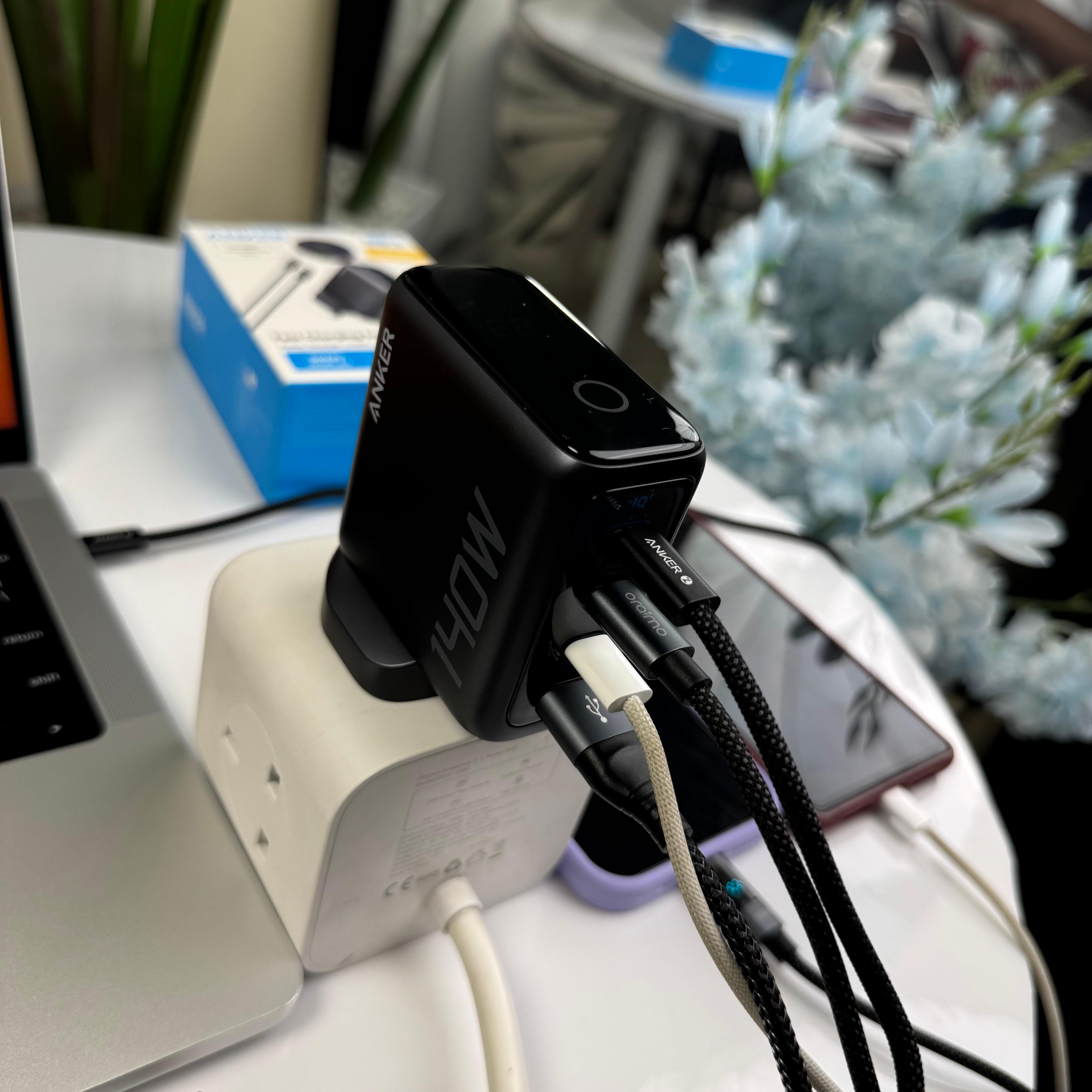 Anker 140W 4 in 1 Charger (140W, 4 Port, PD 3.1) with USB C to C Cable image 5