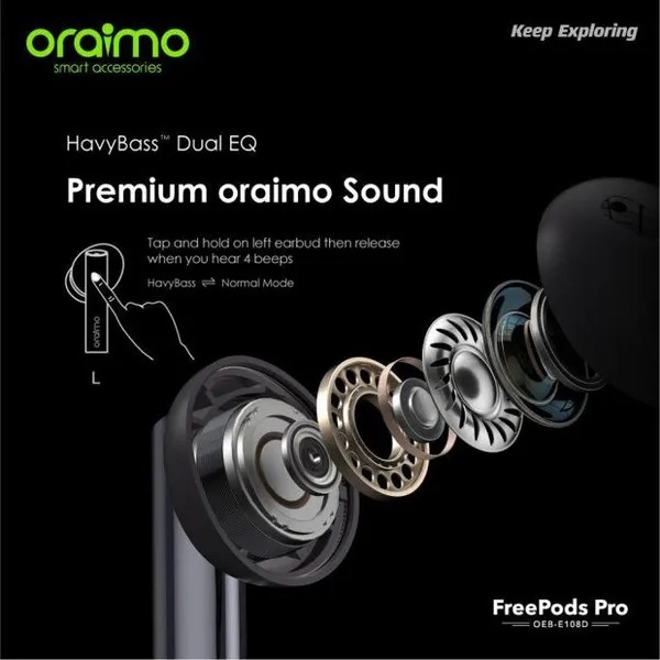 Oraimo FreePods Pro with Active Noise Cancellation image 3