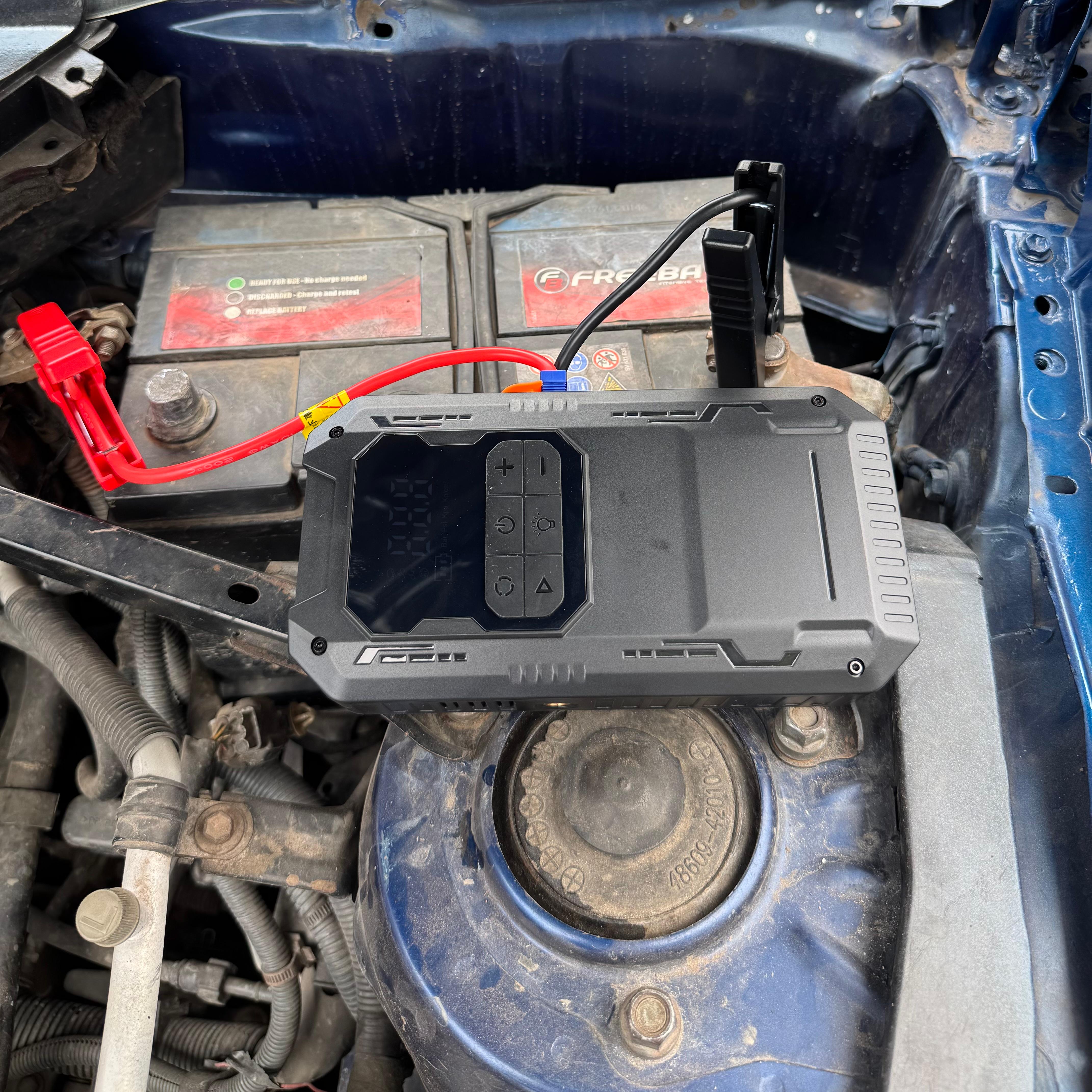 Tire Inflator Portable Air Compressor  & Car Jump Starter With Powerbank and Led Light image 7