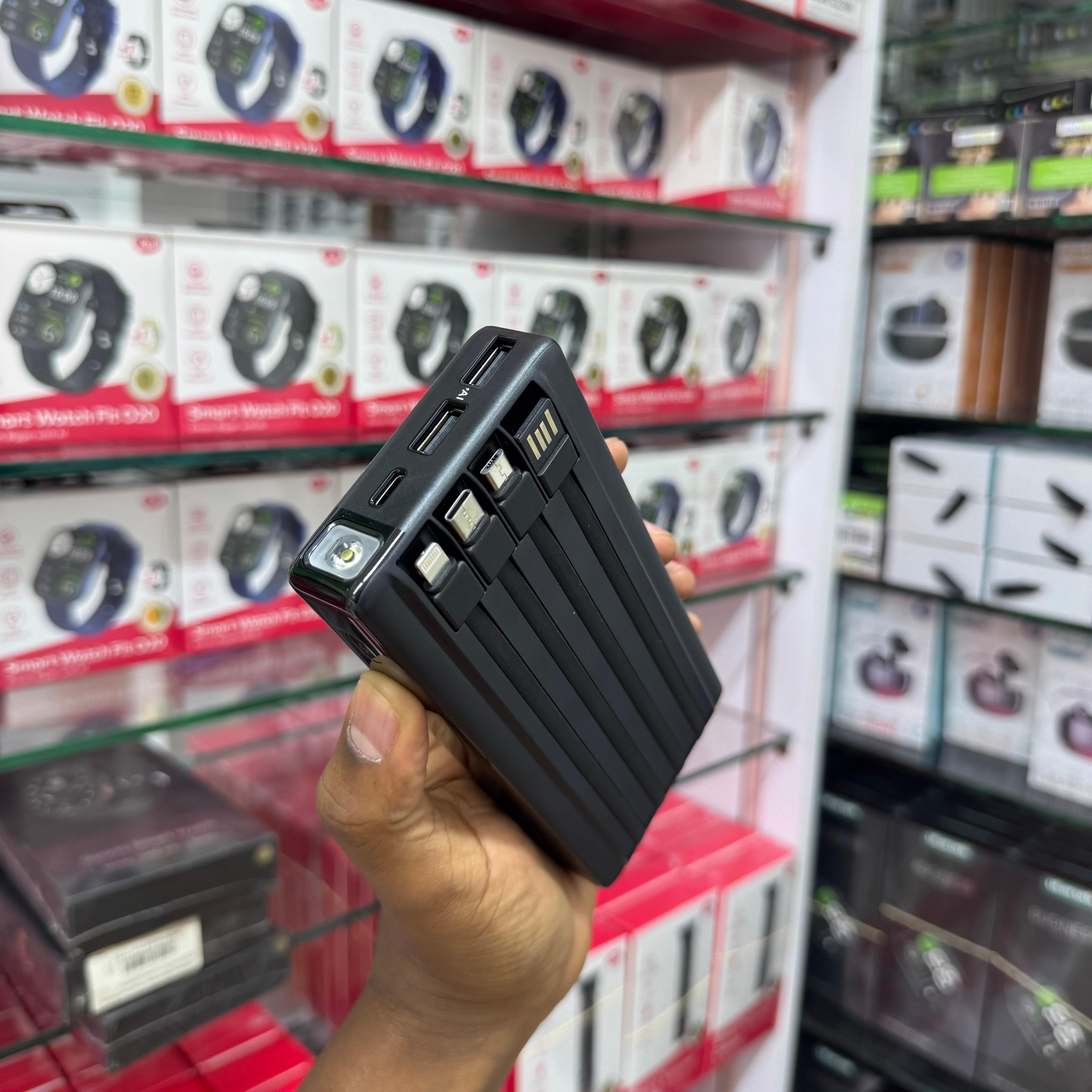 Itel PowerPulse I 20000mAh Powerbank with built in Cables image 6