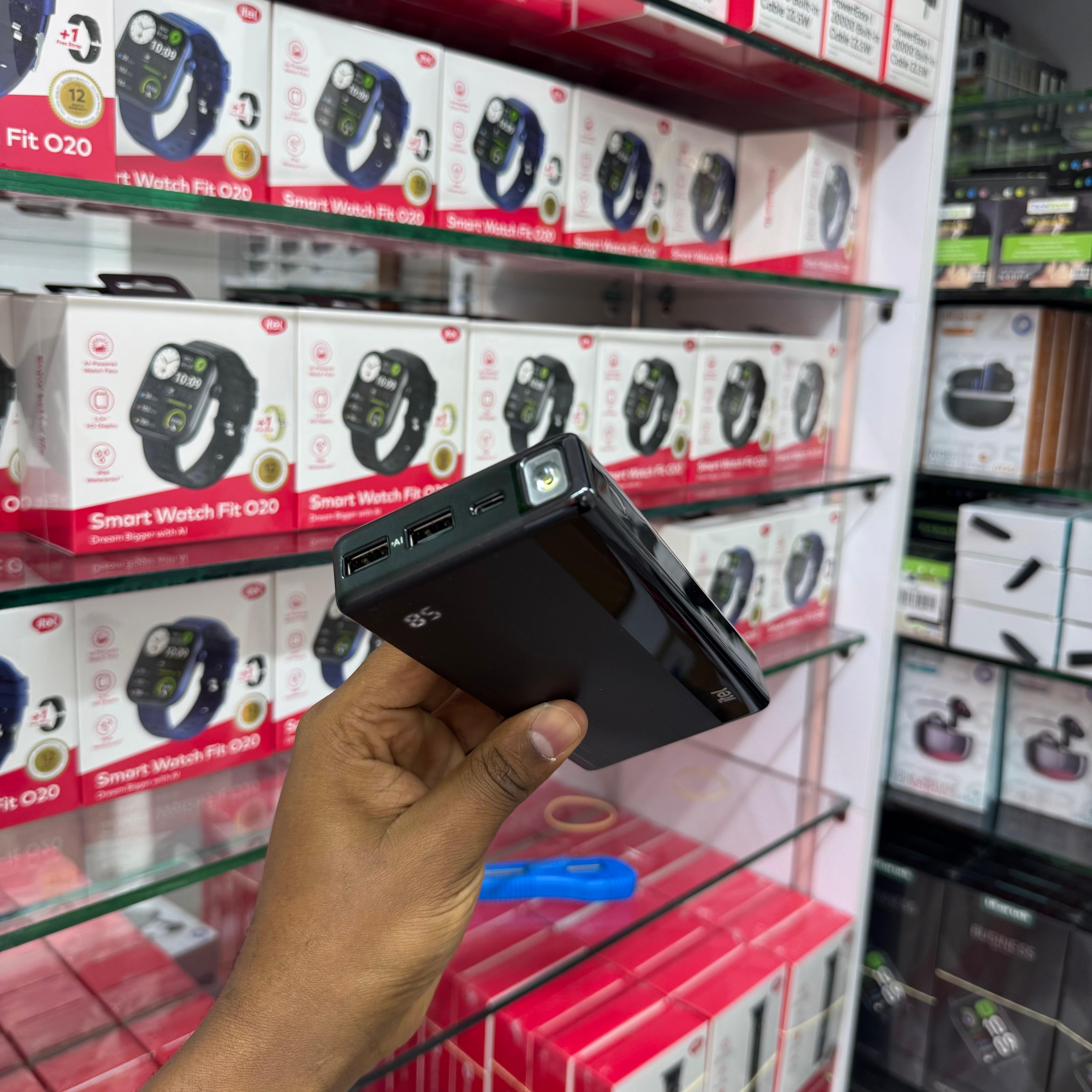 Itel PowerPulse I 20000mAh Powerbank with built in Cables image 2