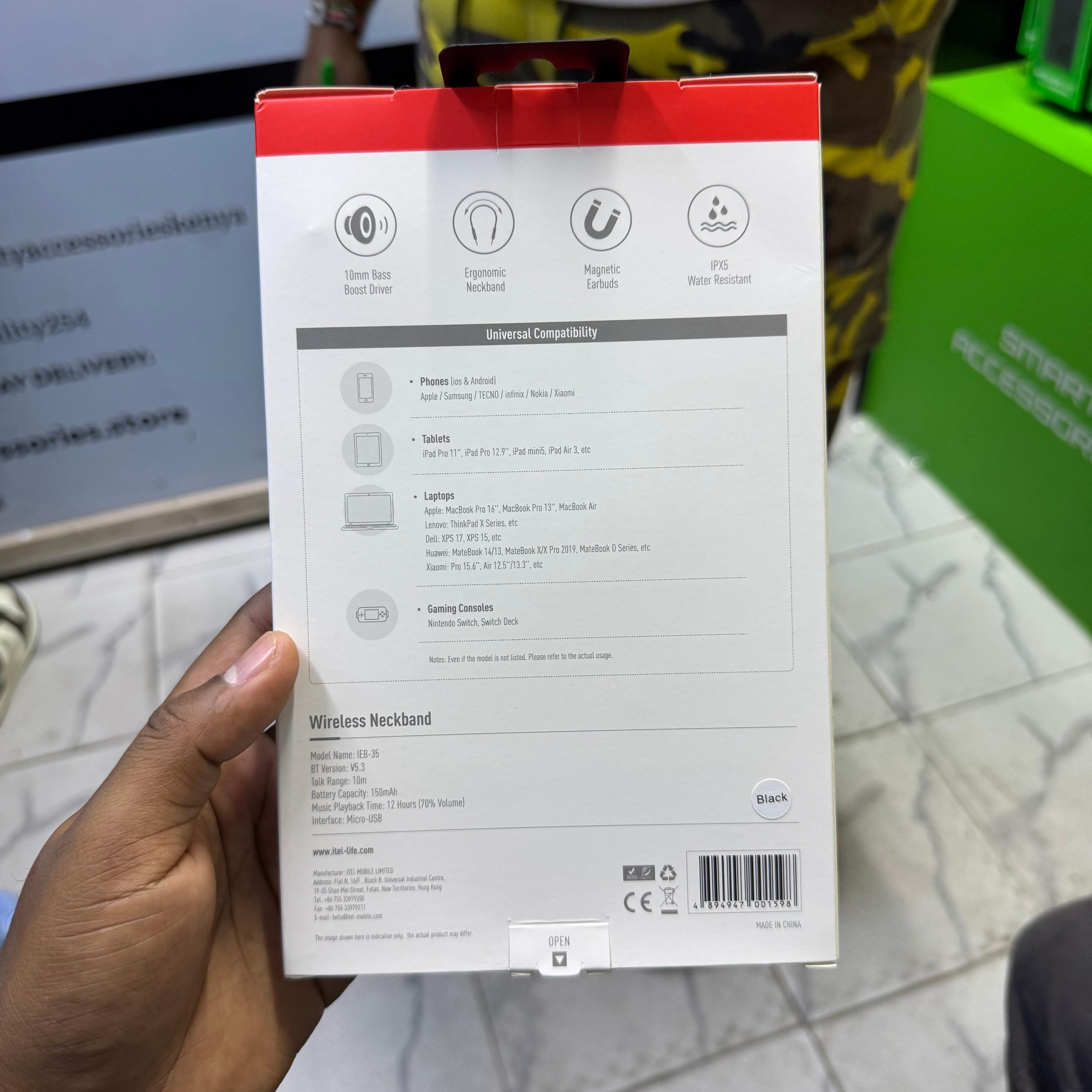 Itel Wireless Neckband with 12 Hour Playback image 7