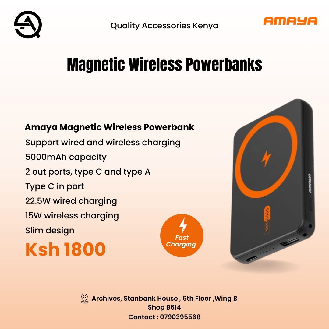 Amaya 5000mAh Magnetic Wireless Powerbank