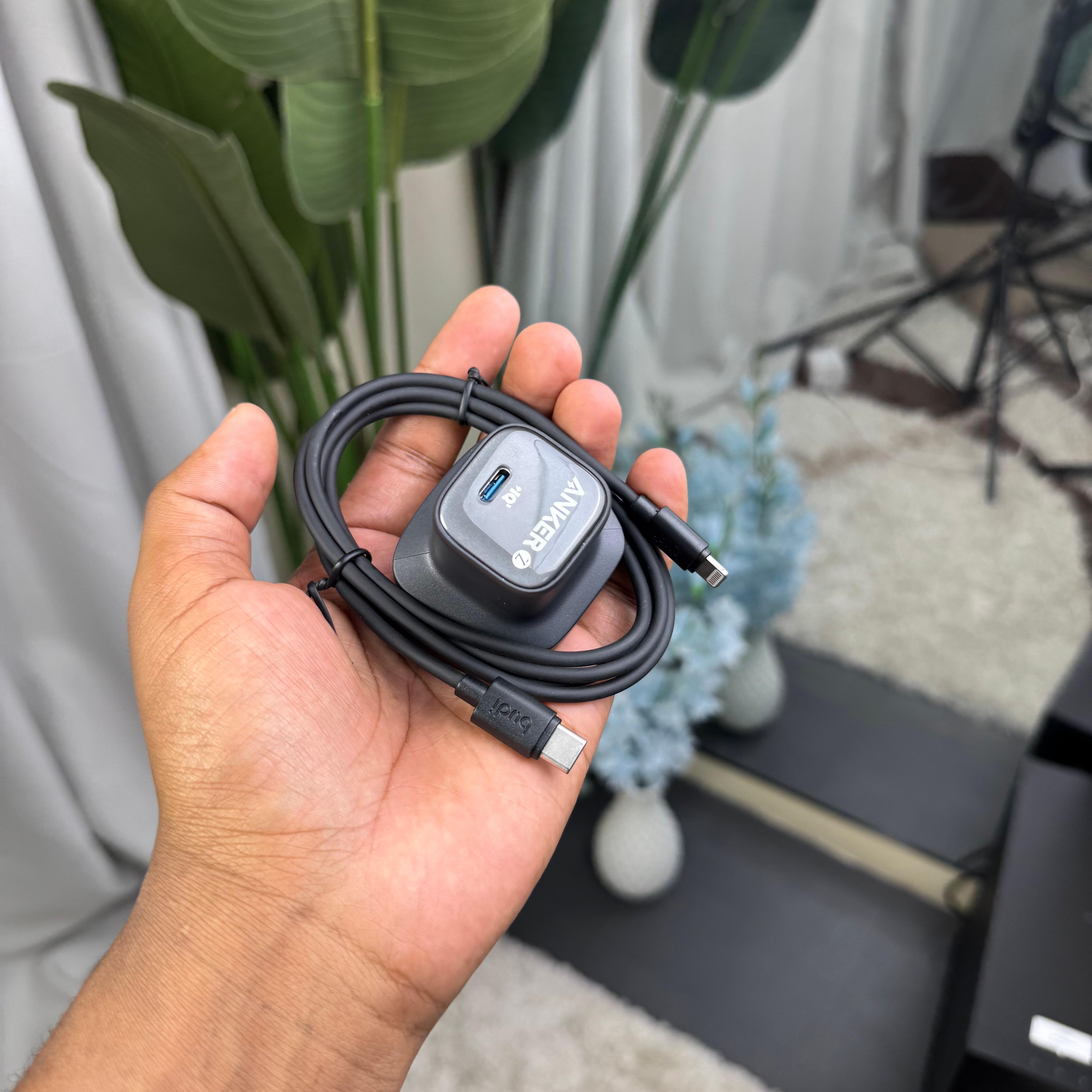Full iPhone Charger Set (Anker 30W Charger + Budi 35W iPhone cable) image 2