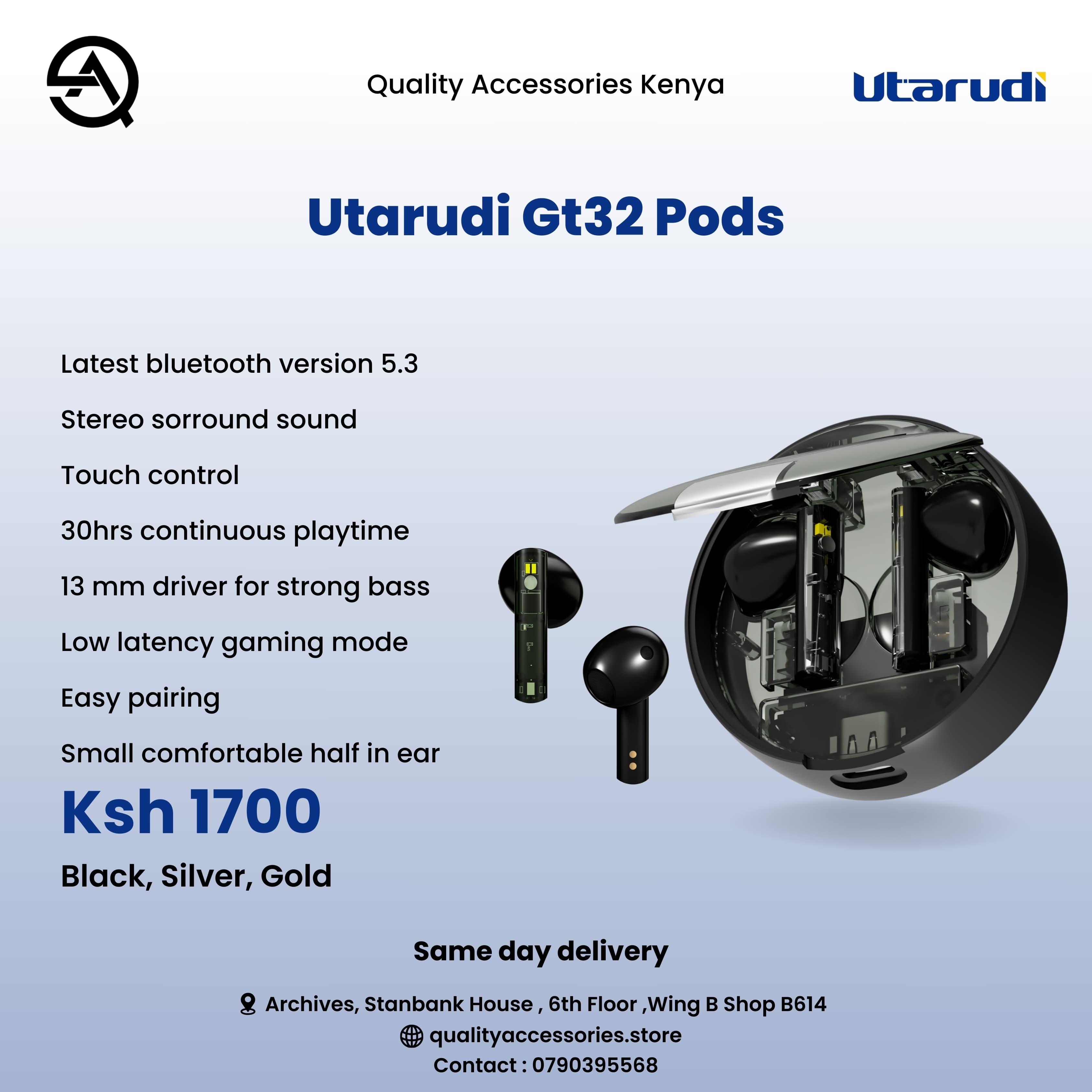 Utarudi Gt32 Half in Ear Pods