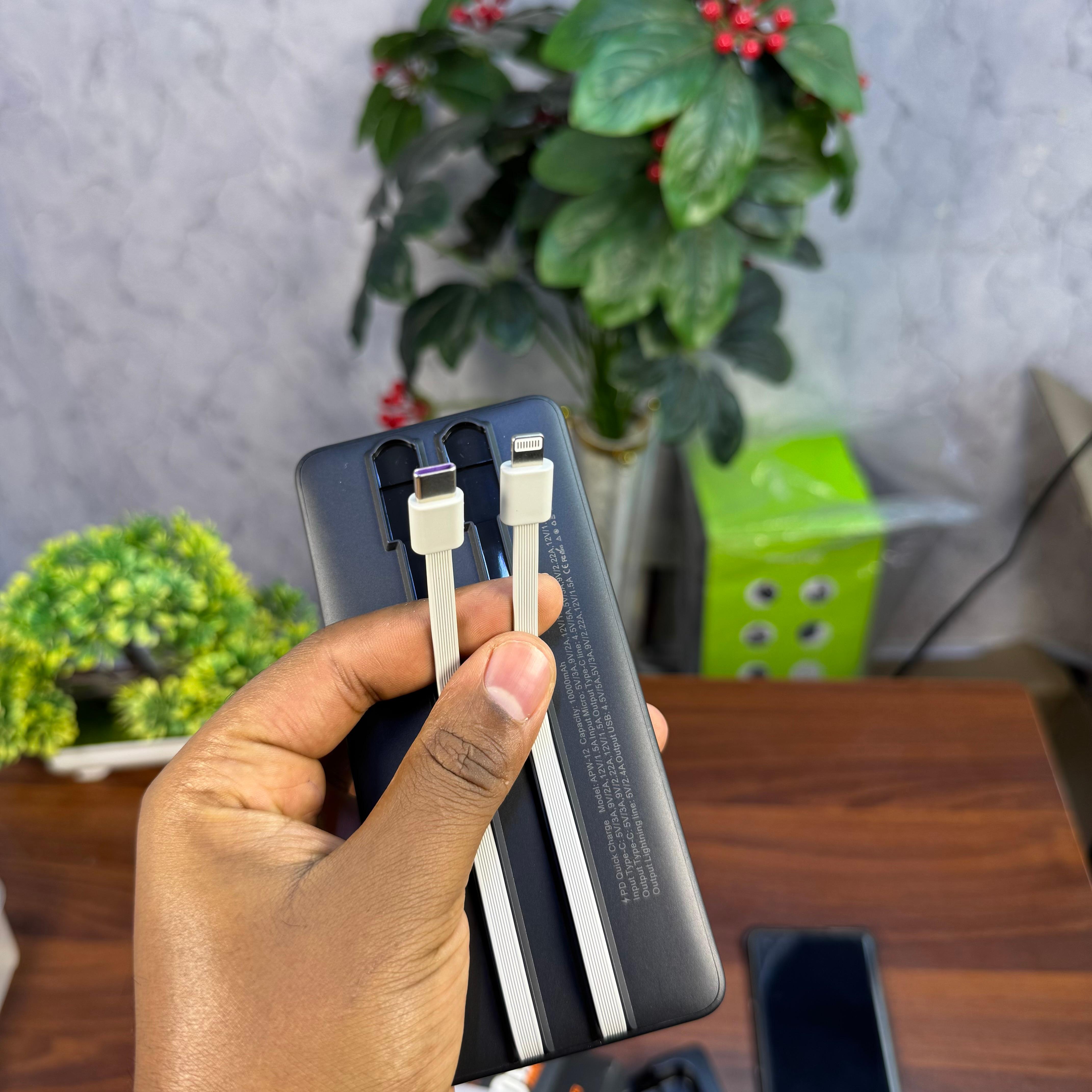 Amaya 10000mAh 22.5W Powerbank with Cables image 4