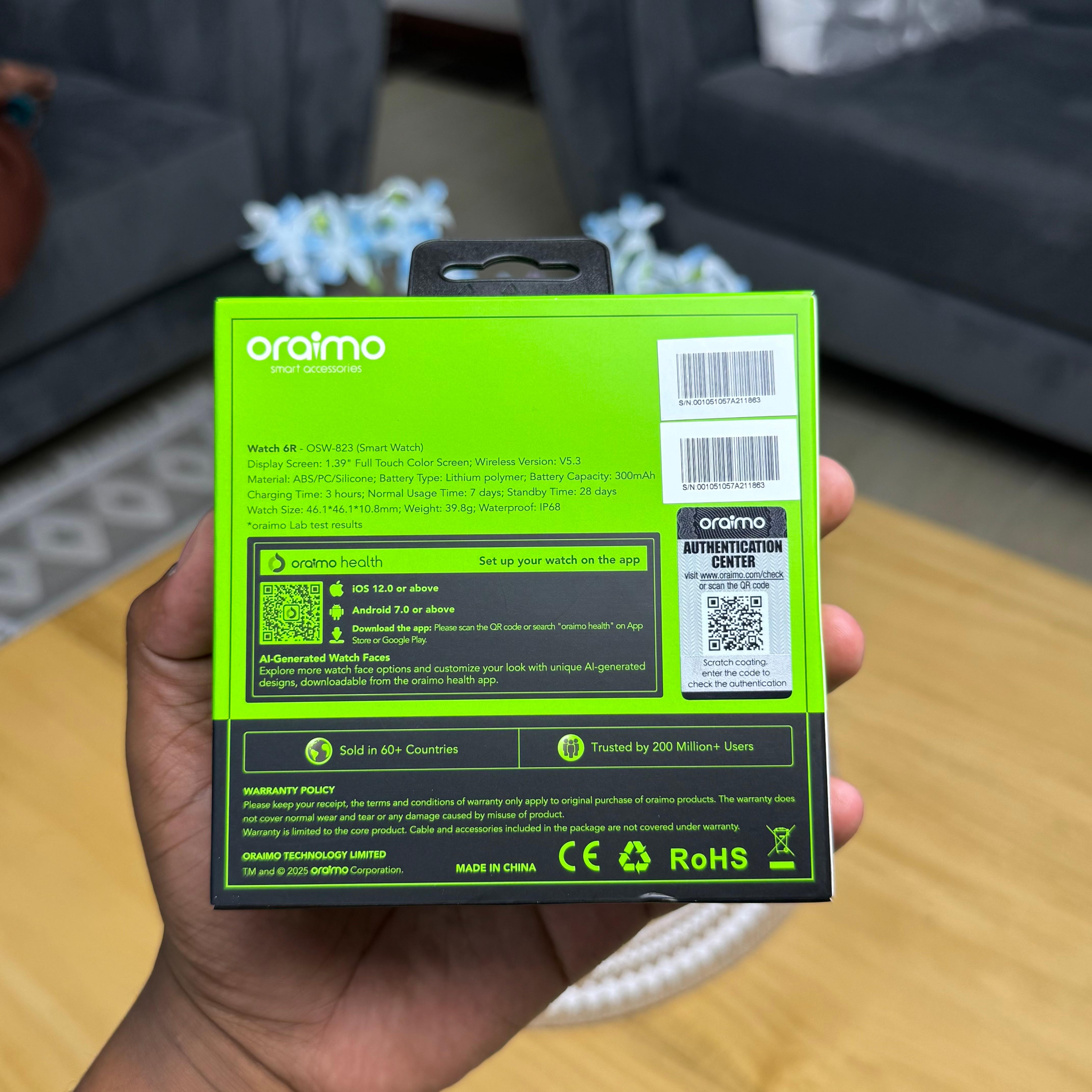 Oraimo Watch 6R Round Display Smartwatch image 11