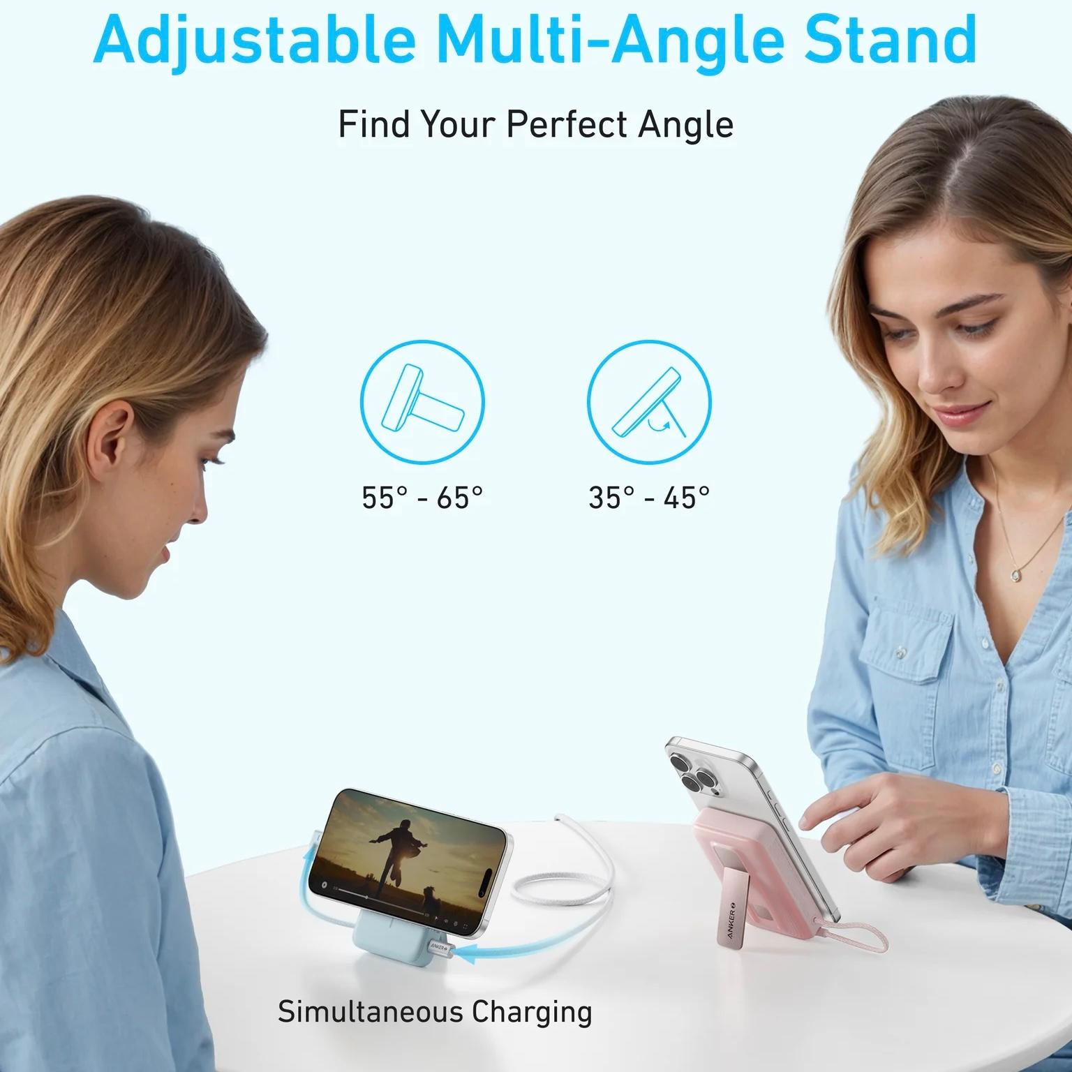 Anker Zolo Magnetic Power Bank (10K,30W,Built-in USB-C Cable) image 4