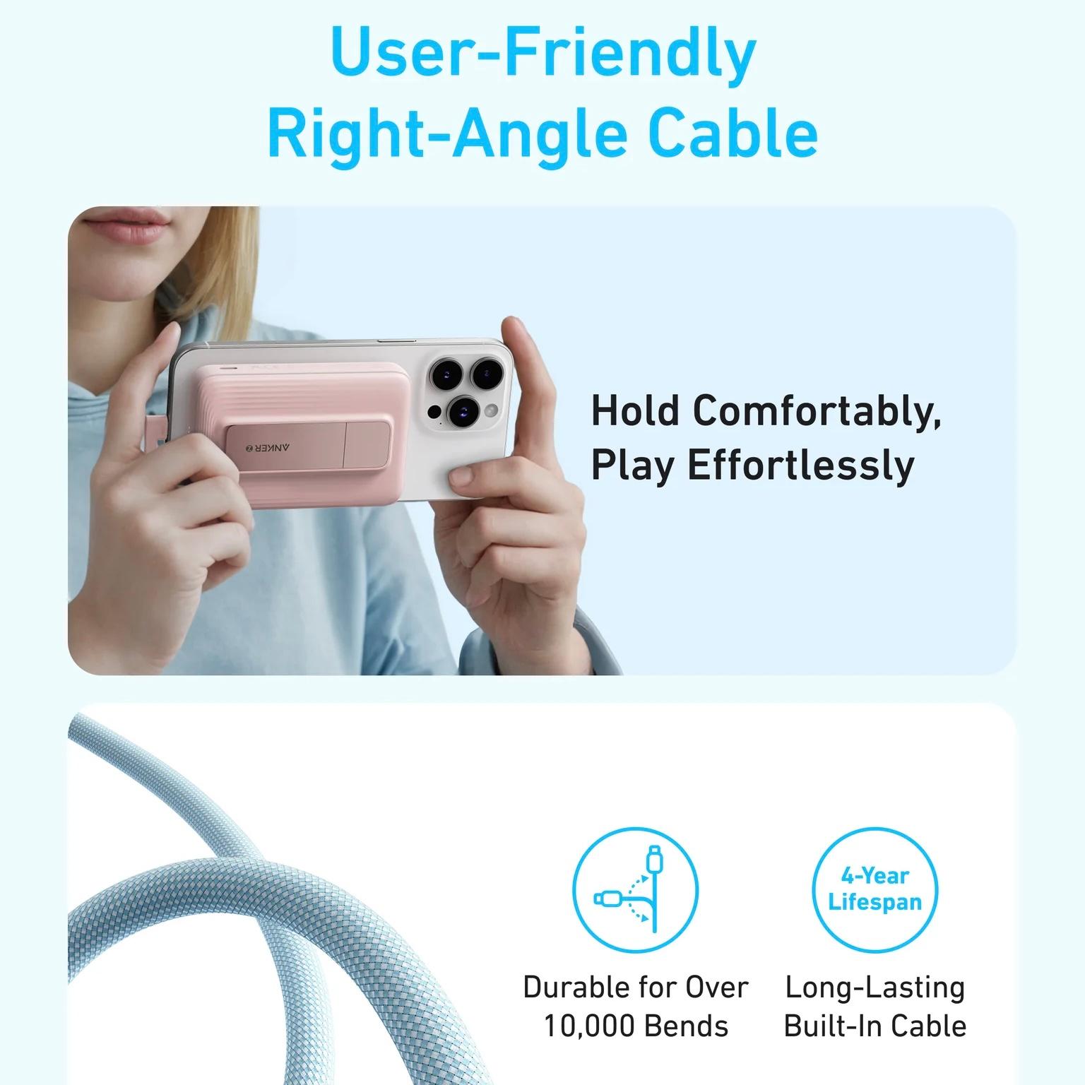 Anker Zolo Magnetic Power Bank (10K,30W,Built-in USB-C Cable) image 5