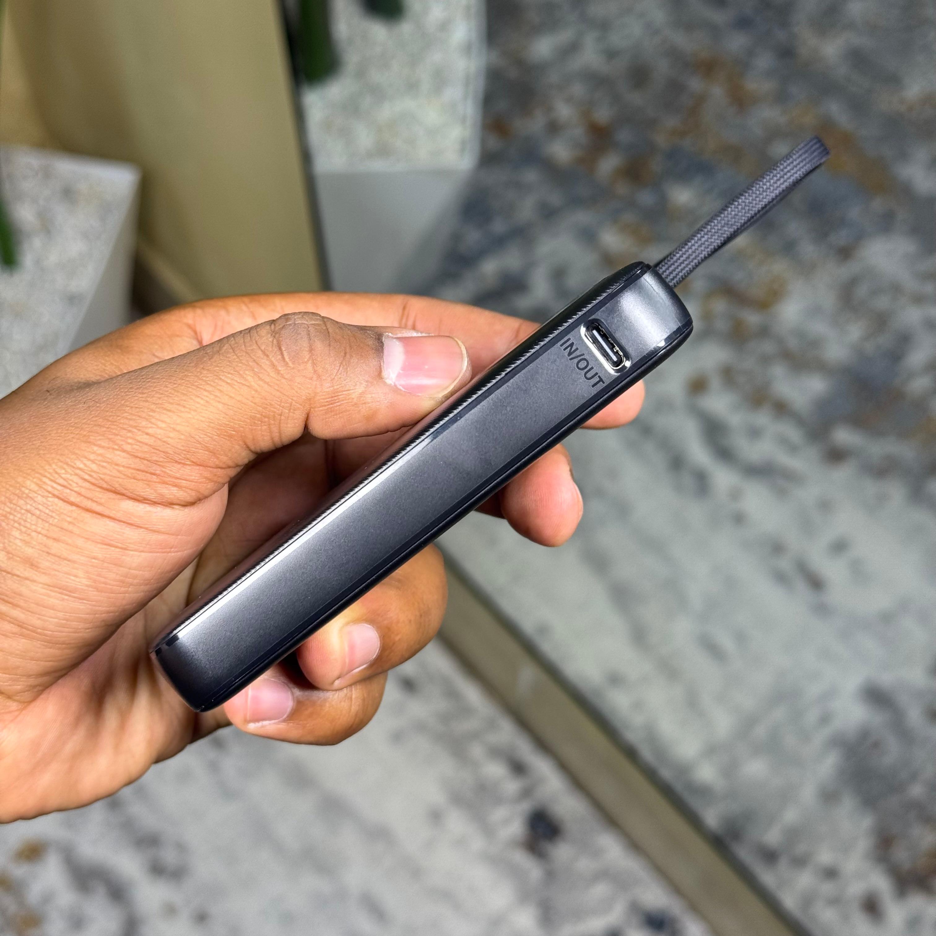 Infinix Xpower 10 Pro 10000mAh 22.5 Portable Powerbank with attached braided cable image 5