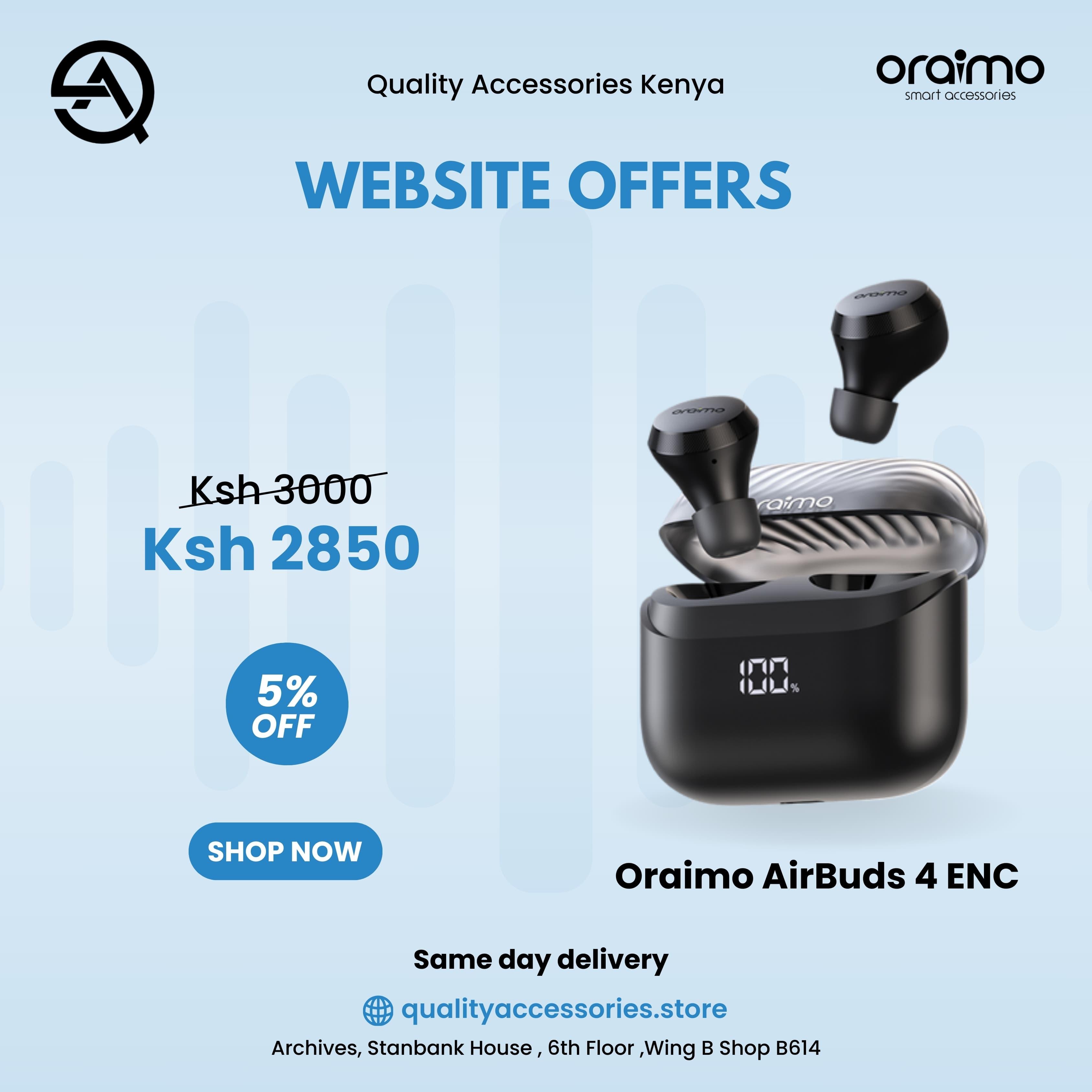 Oraimo AirBuds 4 ENC True Wireless Earbuds