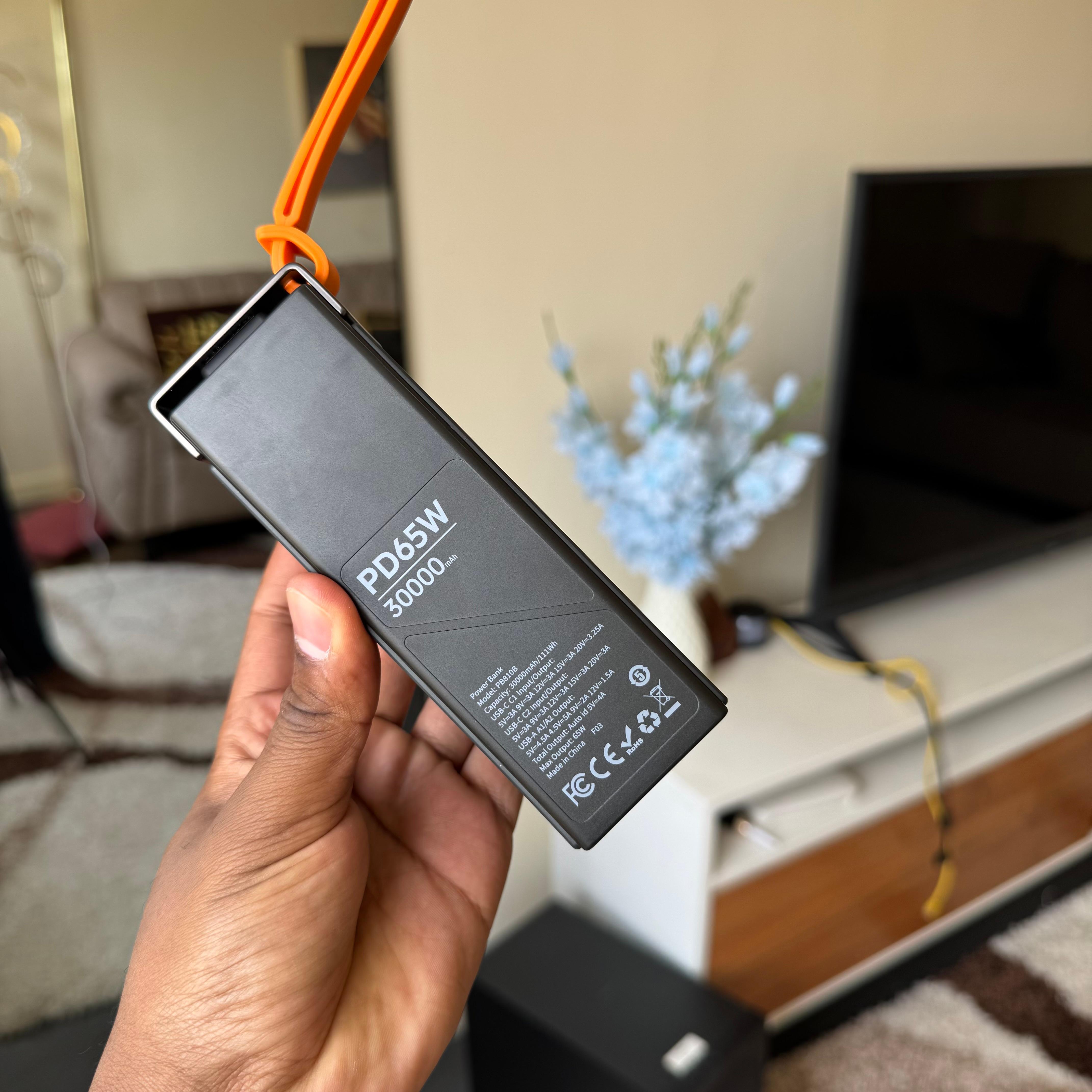 Budi 30000mAh Laptop Charging Powerbank, 65W Dual Pd + Dual Qc 3.0 image 6