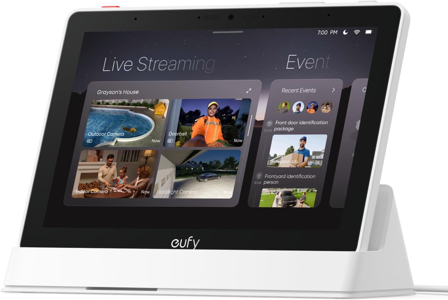 eufy Security Smart Display E10, Smart Home Hub, 8" Panel. Compatible Devices, 4 Views on 1 Screen, Instant Door Alerts, Daily Event Reports, 64GB EMMC, No Monthly Fee