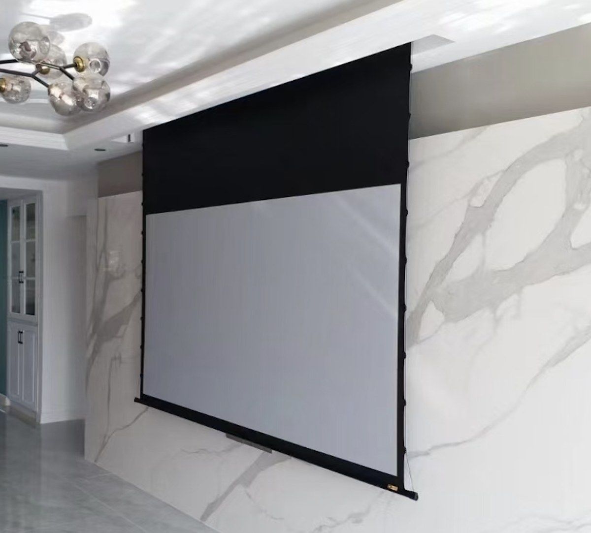 QMJM JM100BXH Tab-Tension Motorized Screen 100″