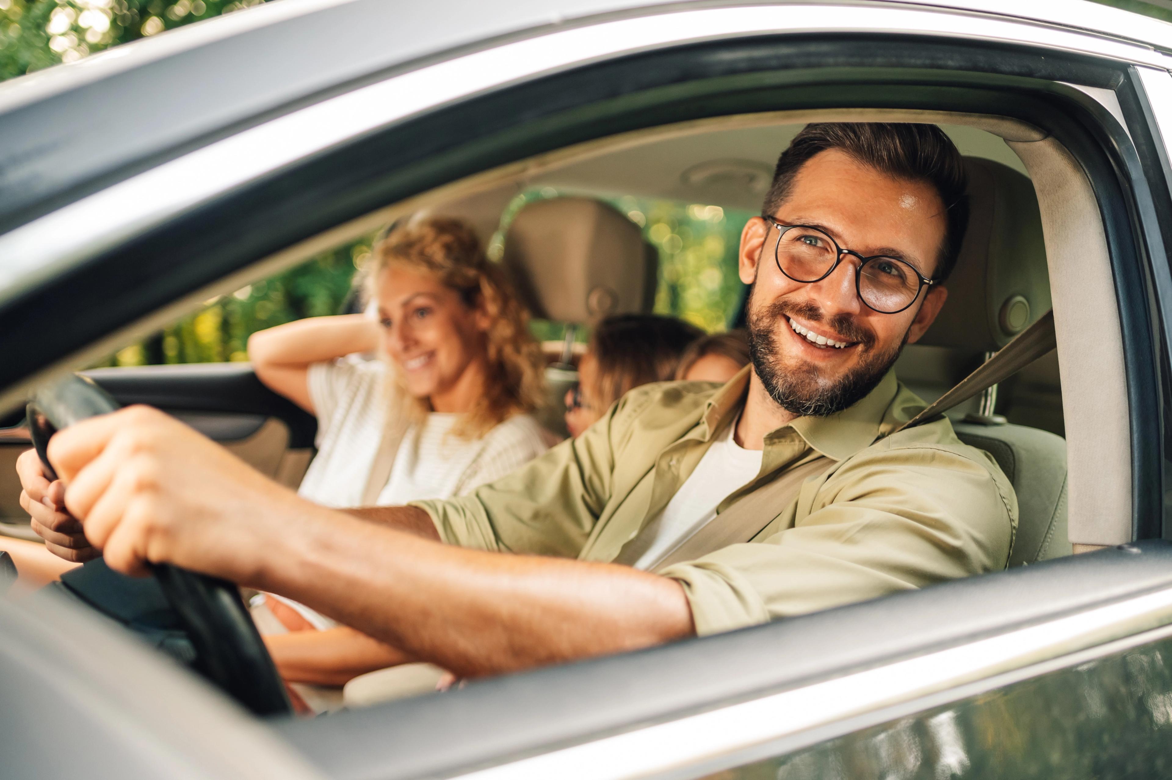 people in car