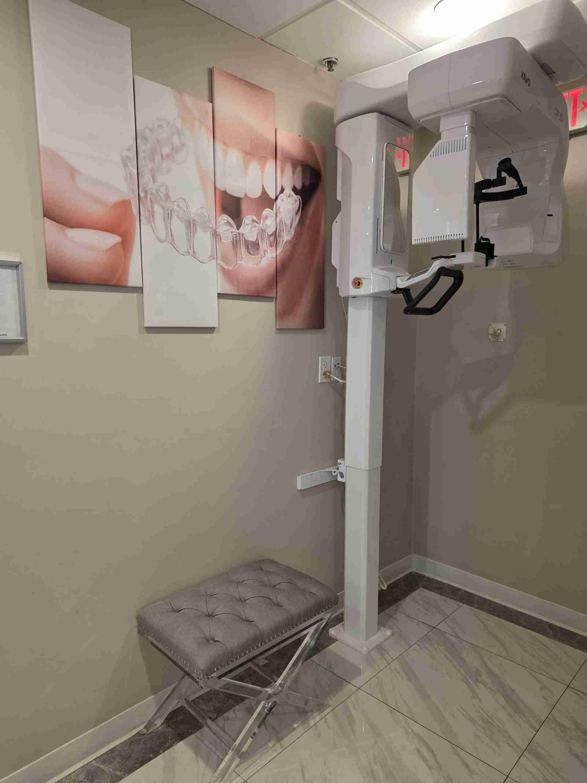 Cone beam CT scanner in the imaging room