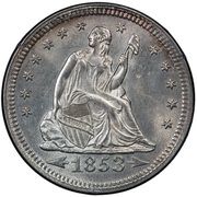 ¼ Dollar "Seated Liberty Quarter" (without motto, with rays and date arrows) - Obverse