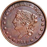 Cent - Hard Times Token - Millions For Defence (Not For One Cent) - Obverse