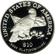 10 Dollars "American Platinum Eagle" (Bullion Coinage) - Reverse
