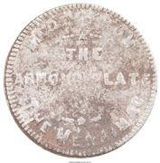 Civil War Token - Made From Armored Plate of The Merrimac - Reverse