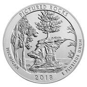 ¼ Dollar "Washington Quarter" (Pictured Rocks National Lakeshore – Michigan; Silver 5 oz Bullion) - Reverse
