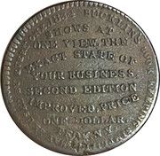 Hard Times Token - Bucklin's Interest Tables (Troy, New York) - Obverse