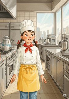 AIシェフ ロジカのふしぎなキッチン educational story for 7-12 years children in Japanese featuring warm themes