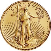 5 Dollars "American Gold Eagle" (Bullion Coinage) - Obverse