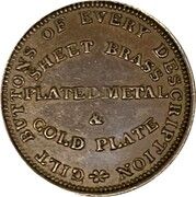 Hard Times Merchant Token - JML and WH Scovill (Waterbury, Conn) - Reverse