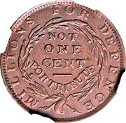 1 Cent - Hard Times Token - Shin Plasters (Not One Cent For Tribute) - Reverse