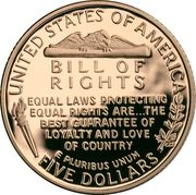 5 Dollars (Bill of Rights) - Reverse