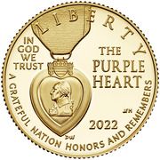 5 Dollars (National Purple Heart Hall of Honor) - Obverse