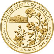 10 Dollars (Ellen Wilson; Bullion Coinage) - Reverse