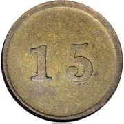 15 Cents - Civil War Merchant Token - D.L. Lapsley and Co (Nashville, TN) - Reverse