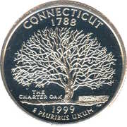 ¼ Dollar "Washington Quarter" (Connecticut) - Reverse