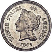 5 Cents "1869 Nickel" (Pattern) - Obverse