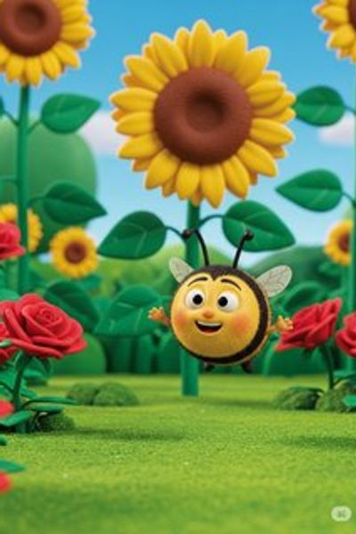 The Garden's Little Gardeners educational story for 3-6 years children in English featuring warm themes