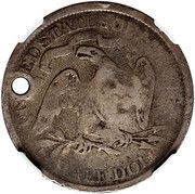 ½ Dollar (Counterstamped) - Reverse