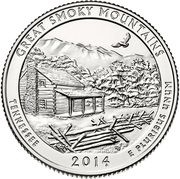 ¼ Dollar "Washington Quarter" (Great Smoky Mountains National Park, Tennessee - Silver Proof) - Reverse