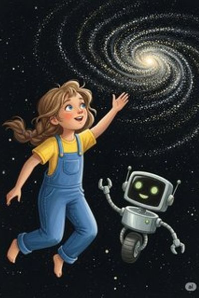 Elara's Cosmic Adventure adventure story for 7-12 years children in English featuring exciting themes