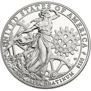 100 Dollars "American Platinum Eagle" (Bullion Coinage) - Reverse