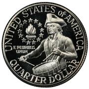 ¼ Dollar "Washington Quarter" (Bicentennial, Silver Issue) - Reverse