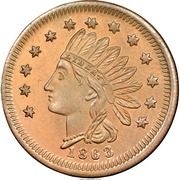 Cent - Civil War Merchant Token - L. Danforth Howes Scales (Buffalo, New York) - Reverse