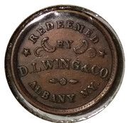 Civil War Store Card Token - D.L. Wing and Co. Union Flour (Albany, New York) - Obverse