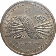 1 Dollar "Native American Dollar" (Haudenosaunee—Great Law of Peace) - Reverse