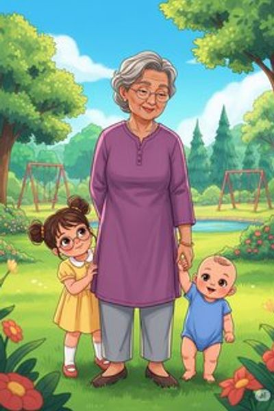 Sunny Day at the Park daily life story for 3-6 years children in English featuring warm themes