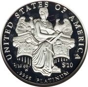 10 Dollars "American Platinum Eagle" (Bullion Coinage) - Reverse