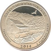 ¼ Dollar "Washington Quarter" (Great Smoky Mountains, Tennessee) - Reverse