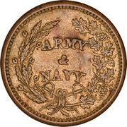Civil War Patriotic Token - Canon Army and Navy - Reverse