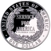 1 Dollar (National Community Service) - Reverse